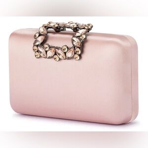 Olga Berg Margalit Crystal Clutch in Blush NWT Retails 95.00